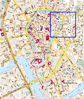 mapa de Cracovia em polones