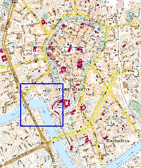 mapa de Cracovia em polones