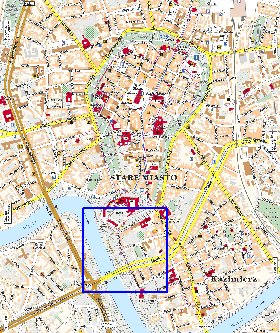 mapa de Cracovia em polones