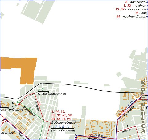 Transporte mapa de Krasnodar