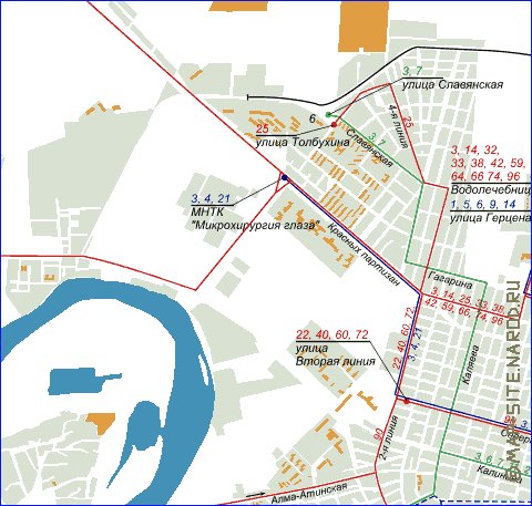 Transporte mapa de Krasnodar