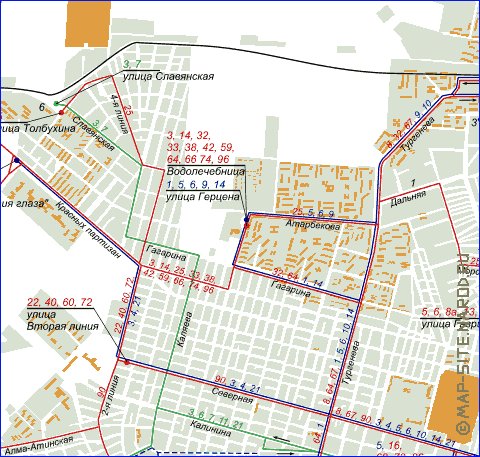 Transporte mapa de Krasnodar