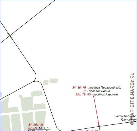 Transporte mapa de Krasnodar