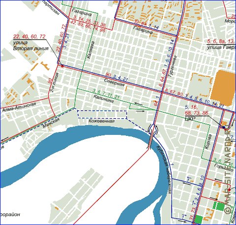 Transport carte de Krasnodar