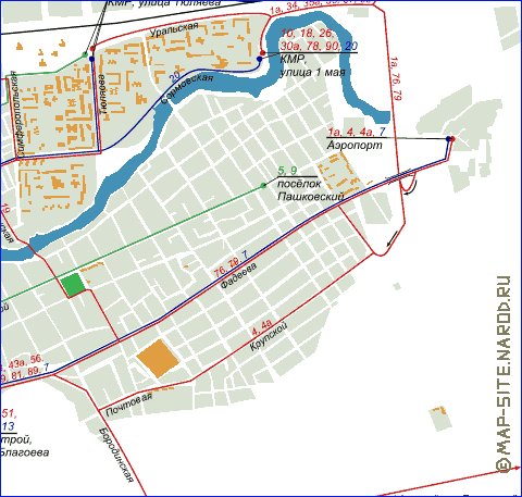 Transporte mapa de Krasnodar