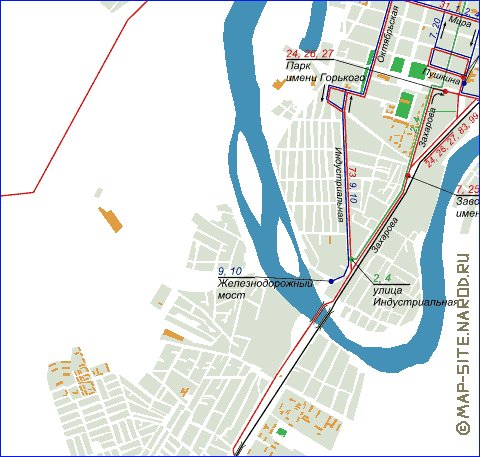 Transporte mapa de Krasnodar