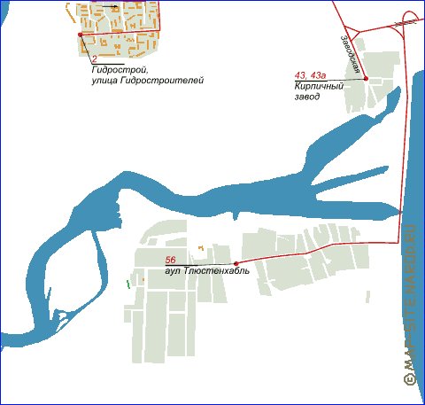 Transporte mapa de Krasnodar