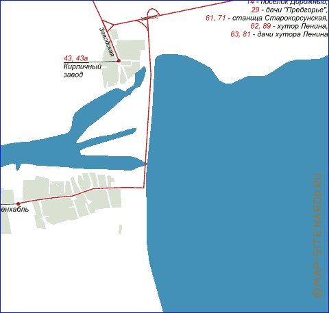 Transport carte de Krasnodar