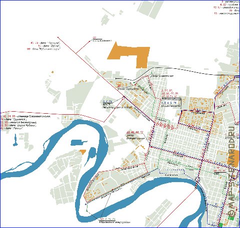 Transporte mapa de Krasnodar