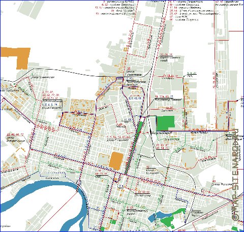 Transporte mapa de Krasnodar