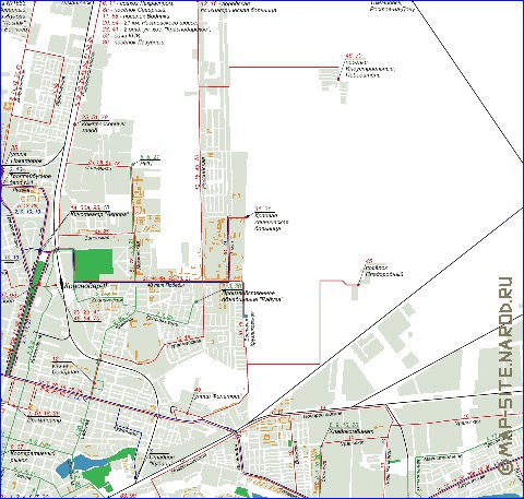 Transporte mapa de Krasnodar