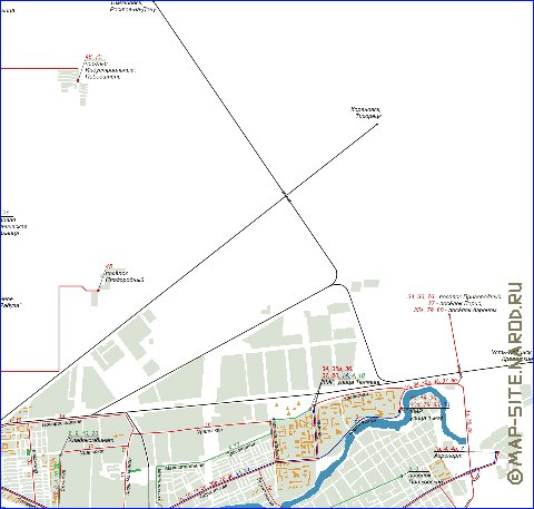 Transporte mapa de Krasnodar