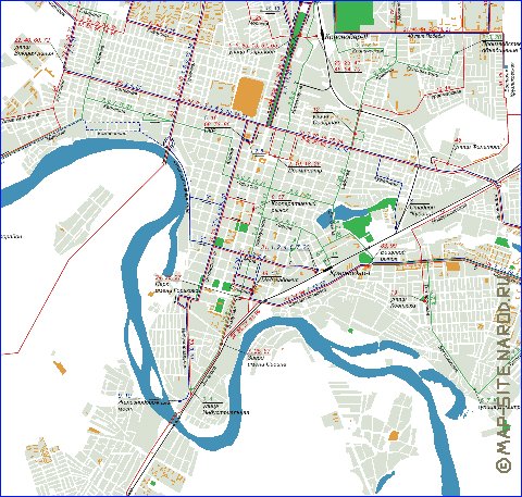 Transporte mapa de Krasnodar