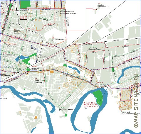 Transporte mapa de Krasnodar