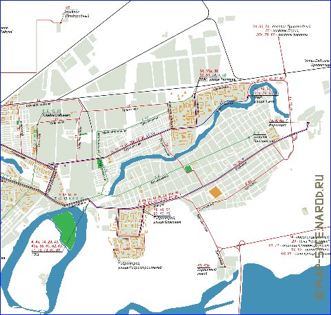 Transporte mapa de Krasnodar