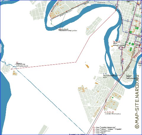 Transporte mapa de Krasnodar