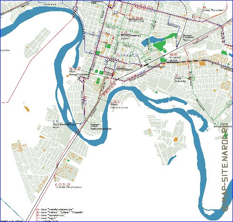 Transporte mapa de Krasnodar