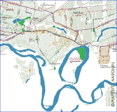 Transporte mapa de Krasnodar