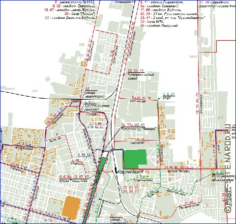 Transporte mapa de Krasnodar