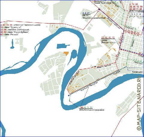 Transporte mapa de Krasnodar