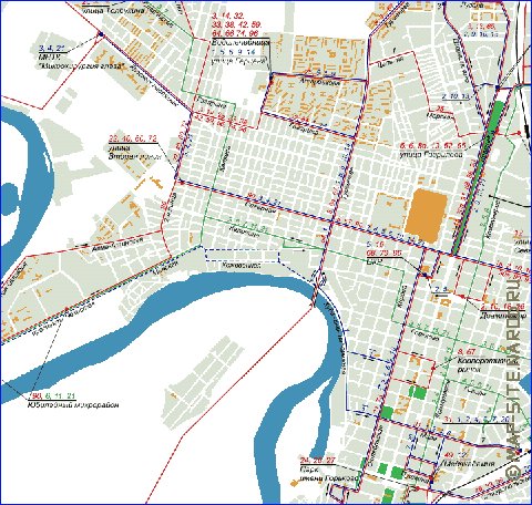 Transport carte de Krasnodar