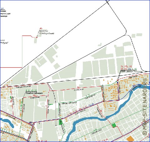 Transporte mapa de Krasnodar