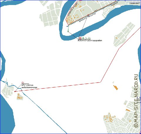 Transporte mapa de Krasnodar