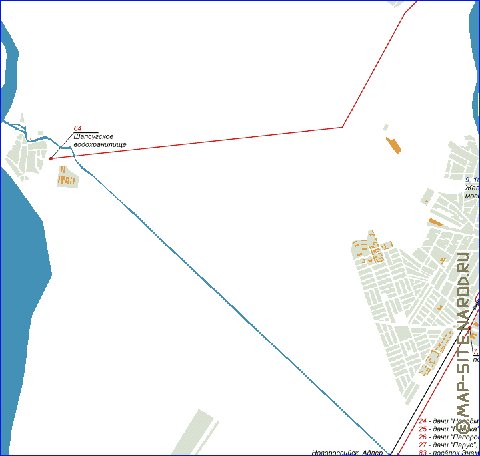 Transporte mapa de Krasnodar