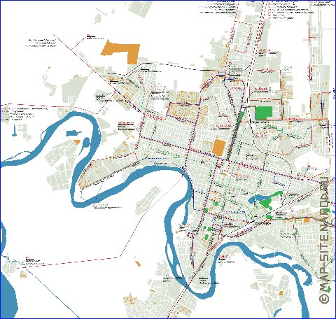 Transporte mapa de Krasnodar