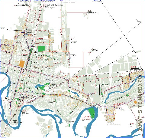 Transporte mapa de Krasnodar