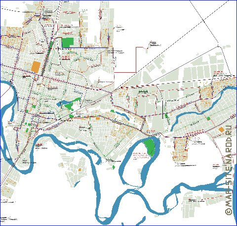 Transporte mapa de Krasnodar