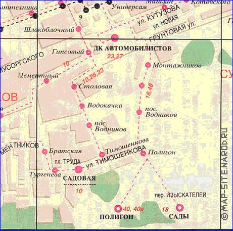 Transport carte de Krasnoiarsk