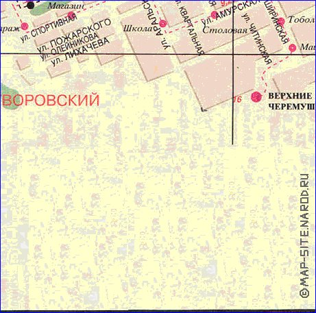 Transporte mapa de Krasnoyarsk