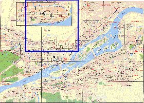 Transporte mapa de Krasnoyarsk