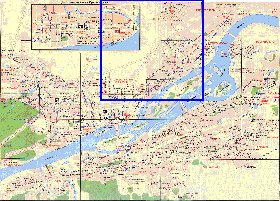 Transporte mapa de Krasnoyarsk