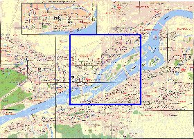 Transporte mapa de Krasnoyarsk