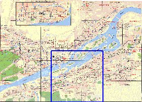 Transporte mapa de Krasnoyarsk