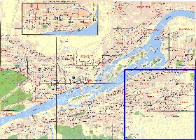 Transporte mapa de Krasnoyarsk