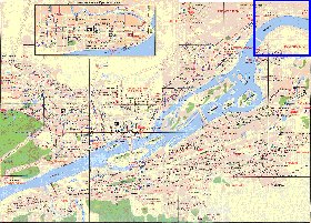 Transporte mapa de Krasnoyarsk