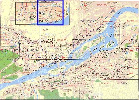 Transporte mapa de Krasnoyarsk