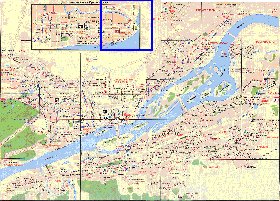 Transporte mapa de Krasnoyarsk