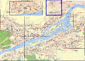 Transporte mapa de Krasnoyarsk