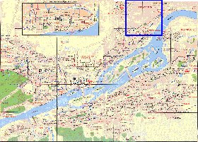 Transporte mapa de Krasnoyarsk