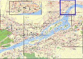 Transporte mapa de Krasnoyarsk