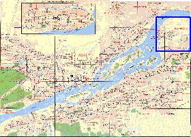 Transporte mapa de Krasnoyarsk