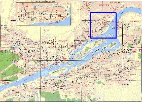 Transporte mapa de Krasnoyarsk