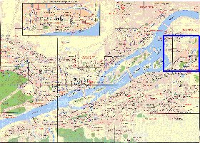 Transporte mapa de Krasnoyarsk