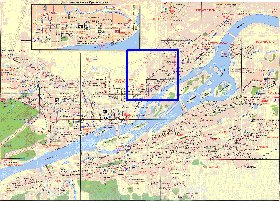 Transporte mapa de Krasnoyarsk