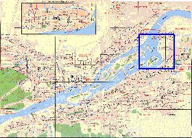 Transporte mapa de Krasnoyarsk