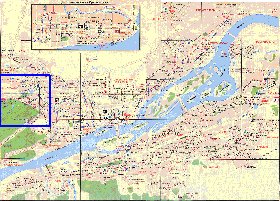 Transporte mapa de Krasnoyarsk